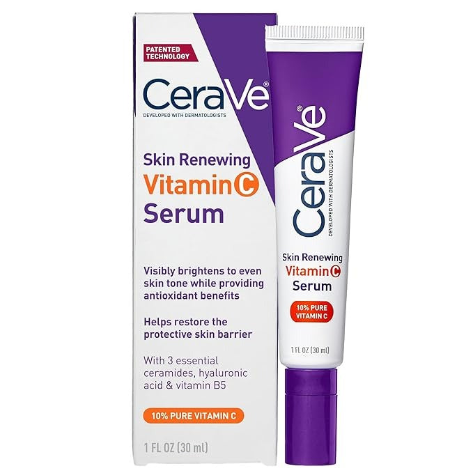 CeraVe Skin Renewing Vitamin C Serum 30ml | Brightening, Anti-Aging & Hydrating
