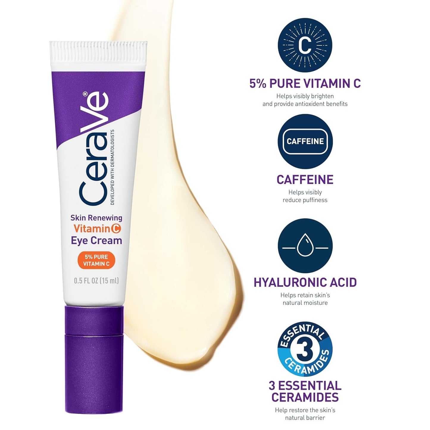 CeraVe Skin Renewing Vitamin C Serum 30ml | Brightening, Anti-Aging & Hydrating