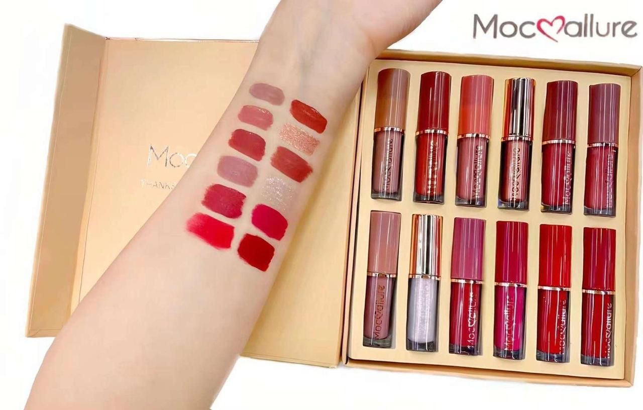 12 Pcs Mocallure Matte Liquid Lipstick Set | High-Pigment, Waterproof & Long-Lasting