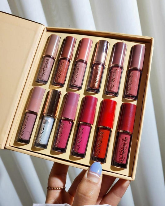12 Pcs Mocallure Matte Liquid Lipstick Set | High-Pigment, Waterproof & Long-Lasting